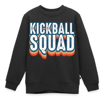 Kickball Squad Aire de jeux Sports Kick Ball - Sweat Premium enfant bio - noir - Devant - AI Model Kid Female (0cm)