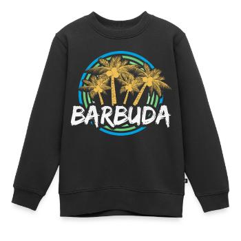 Geschenk für Barbuda - Kinder Premium Organic Sweatshirt - Schwarz - Vorne - AI Model Kid Female (0cm)