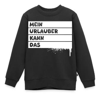 Urlauber - Kinder Premium Organic Sweatshirt - Schwarz - Vorne - AI Model Kid Female (0cm)