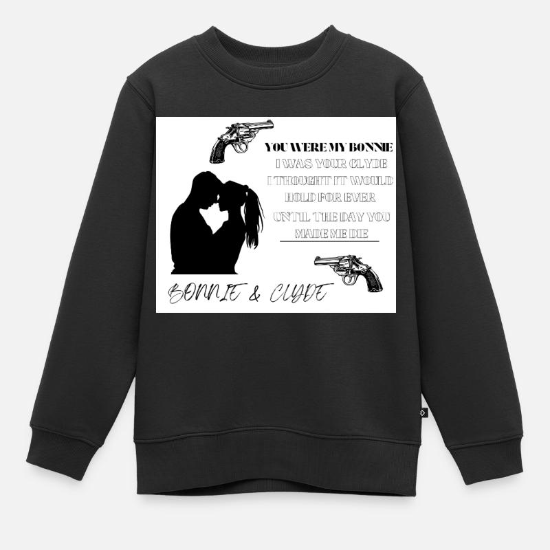 Bonnie&Clyde - Sweat Premium enfant bio - noir