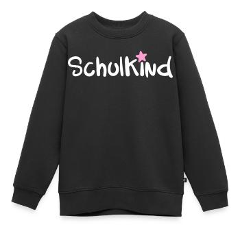 Schulkind Einschulung + Wunschname - Kinder Premium Organic Sweatshirt - Schwarz - Vorne - AI Model Kid Female (0cm)