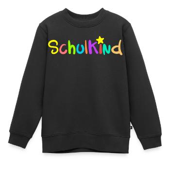 SCHULKIND - Einschulung Erstklässler Klasse 1 - Kinder Premium Organic Sweatshirt - Schwarz - Vorne - AI Model Kid Female (0cm)