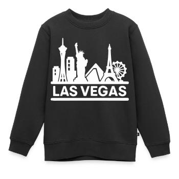 Las Vegas - Sweat Premium enfant bio - noir - Devant - AI Model Kid Female (0cm)