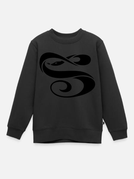 Tribal snake - Kinder Premium Organic Sweatshirt - Schwarz