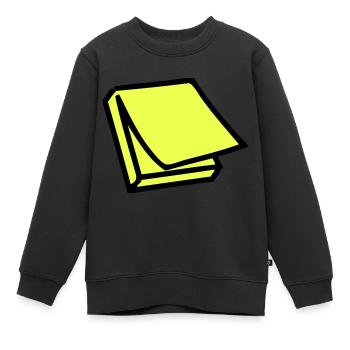 Postit - Kinder Premium Organic Sweatshirt - Schwarz - Vorne - AI Model Kid Female (0cm)