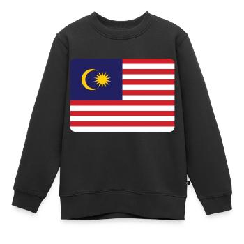 DRAPEAU DE LA MALAISIE - Sweat Premium enfant bio - noir - Devant - AI Model Kid Female (0cm)