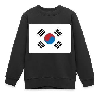 SÜD-KOREA FLAGGE - Kinder Premium Organic Sweatshirt - Schwarz - Vorne - AI Model Kid Female (0cm)