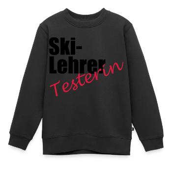 Testeur de moniteur de ski - Sweat Premium enfant bio - noir - Devant - AI Model Kid Female (0cm)