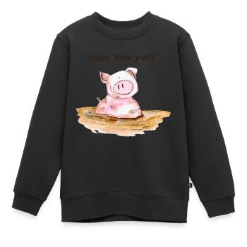 Sauber kann jeder! - Kinder Premium Organic Sweatshirt - Schwarz - Vorne - AI Model Kid Female (0cm)