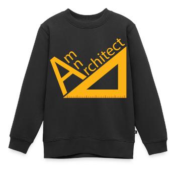 Architecte / Architecture: suis architecte - Sweat Premium enfant bio - noir - Devant - AI Model Kid Female (0cm)