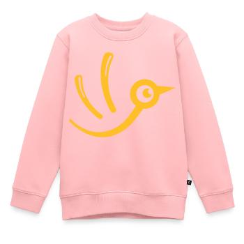 Petit oiseau - Sweat Premium enfant bio - rose - Devant - AI Model Kid Female (0cm)