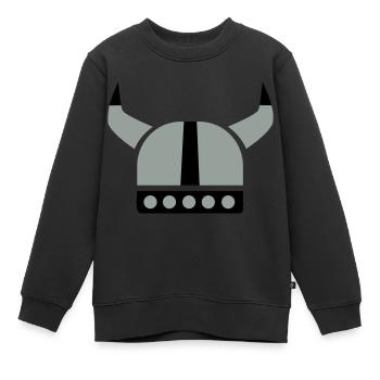 Wikinger - Kinder Premium Organic Sweatshirt - Schwarz - Vorne - AI Model Kid Female (0cm)
