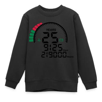 Jahre 25 Jahre Jubiläum Meter - Kinder Premium Organic Sweatshirt - Schwarz - Vorne - AI Model Kid Female (0cm)