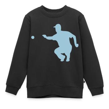 petanque1 Zeiger Ball - Kinder Premium Organic Sweatshirt - Schwarz - Vorne - AI Model Kid Female (0cm)