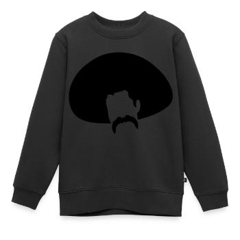 Mexikanischen Hut Schnurrbart mustache5 - Kinder Premium Organic Sweatshirt - Schwarz - Vorne - AI Model Kid Female (0cm)