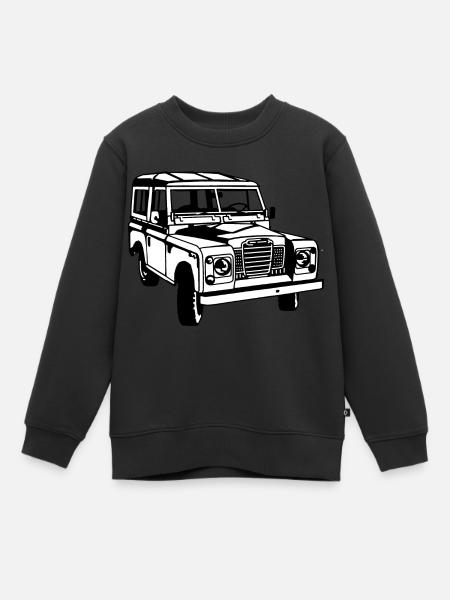 LR Landie Series illustration - Autonaut.com - Kids Premium Organic Sweatshirt - black