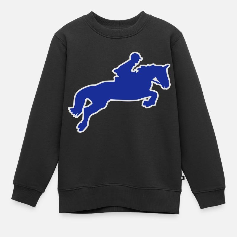 Springpferd - Kinder Premium Organic Sweatshirt - Schwarz