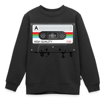 K7 cool - Kinder Premium Organic Sweatshirt - Schwarz - Vorne - AI Model Kid Female (0cm)