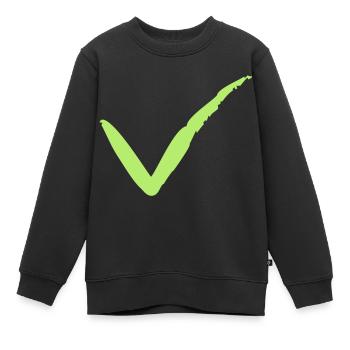 Pinselstrich Haken - Kinder Premium Organic Sweatshirt - Schwarz - Vorne - AI Model Kid Female (0cm)