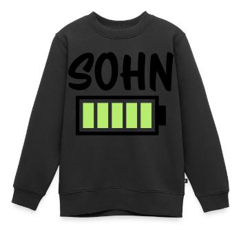 Sohn - Akku - Kinder Premium Organic Sweatshirt - Schwarz - Vorne - AI Model Kid Female (0cm)