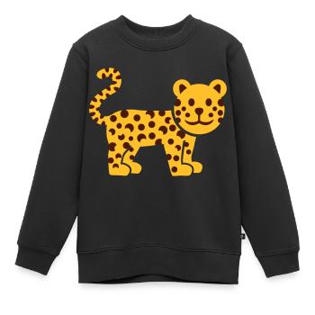 Leopard - Kinder Premium Organic Sweatshirt - Schwarz - Vorne - AI Model Kid Female (0cm)