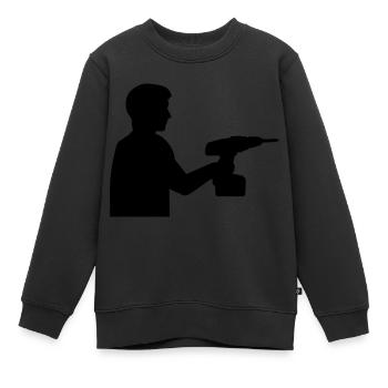 Handwerker - Kinder Premium Organic Sweatshirt - Schwarz - Vorne - AI Model Kid Female (0cm)