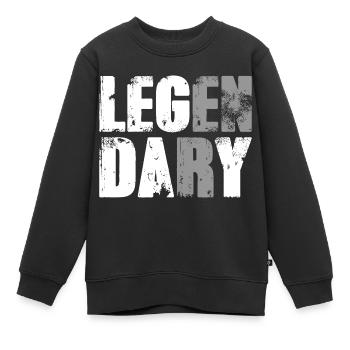 Légendaire - Sweat Premium enfant bio - noir - Devant - AI Model Kid Female (0cm)