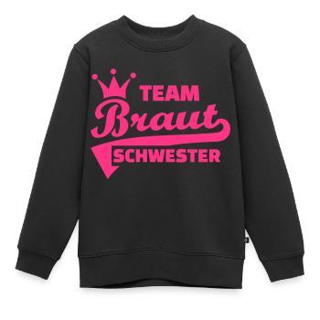 Team Braut - Kinder Premium Organic Sweatshirt - Schwarz - Vorne - AI Model Kid Female (0cm)