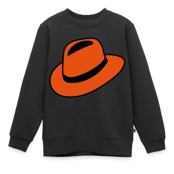 Hut - Kinder Premium Organic Sweatshirt - Schwarz - Vorne - AI Model Kid Female (0cm)