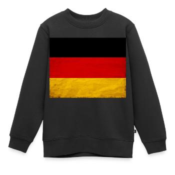 Maske Deutschland Flagge als used look - Kinder Premium Organic Sweatshirt - Schwarz - Vorne - AI Model Kid Female (0cm)