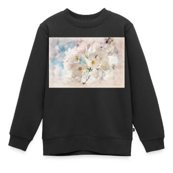 la floraison des cerisiers japonais - Sweat Premium enfant bio - noir - Devant - AI Model Kid Female (0cm)