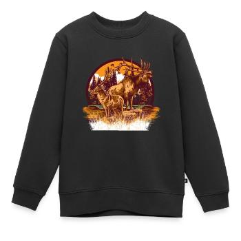hunting - Kinder Premium Organic Sweatshirt - Schwarz - Vorne - AI Model Kid Female (0cm)