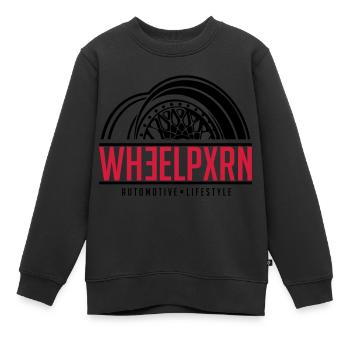 Wheelporn - BBS Automotive Lifestyle - Sweat Premium enfant bio - noir - Devant - AI Model Kid Female (0cm)