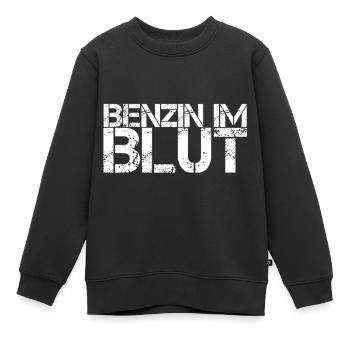 Benzin im Blut - Kinder Premium Organic Sweatshirt - Schwarz - Vorne - AI Model Kid Female (0cm)