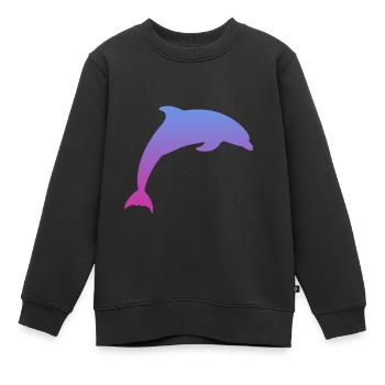 Dauphin dauphin - Sweat Premium enfant bio - noir - Devant - AI Model Kid Female (0cm)