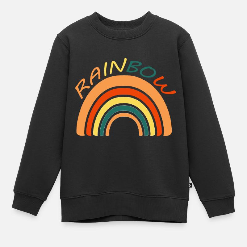 Regenbogen - Regenbogen - Regenbogen - Kinder Premium Organic Sweatshirt - Schwarz