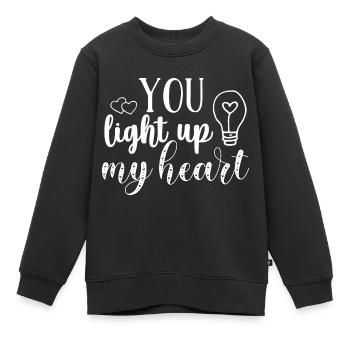 Sprüche Freundschaft Valentinstag - Kinder Premium Organic Sweatshirt - Schwarz - Vorne - AI Model Kid Female (0cm)