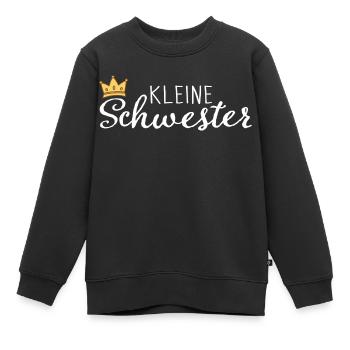 Kleine Schwester - Schwestern Mädchen Geschenkidee - Kinder Premium Organic Sweatshirt - Schwarz - Vorne - AI Model Kid Female (0cm)