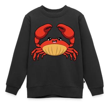 Krabbe - Kinder Premium Organic Sweatshirt - Schwarz - Vorne - AI Model Kid Female (0cm)