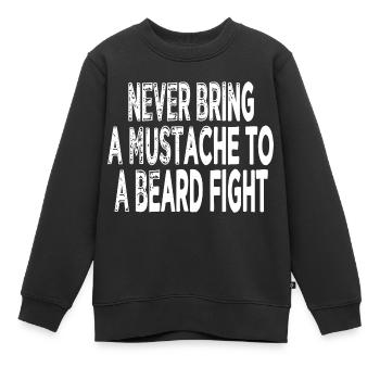 beard measuring fun beard growth moustache - Sweat Premium enfant bio - noir - Devant - AI Model Kid Female (0cm)