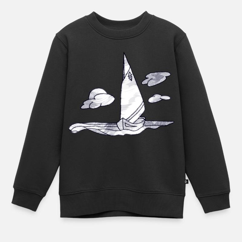 Voilier - Sweat Premium enfant bio - noir