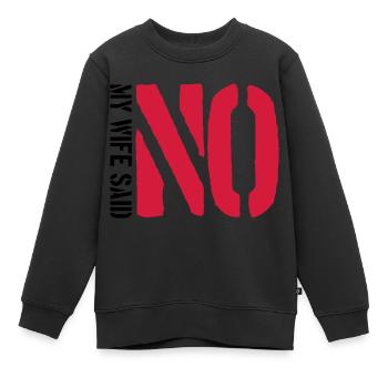 La femme a dit non - Sweat Premium enfant bio - noir - Devant - AI Model Kid Female (0cm)