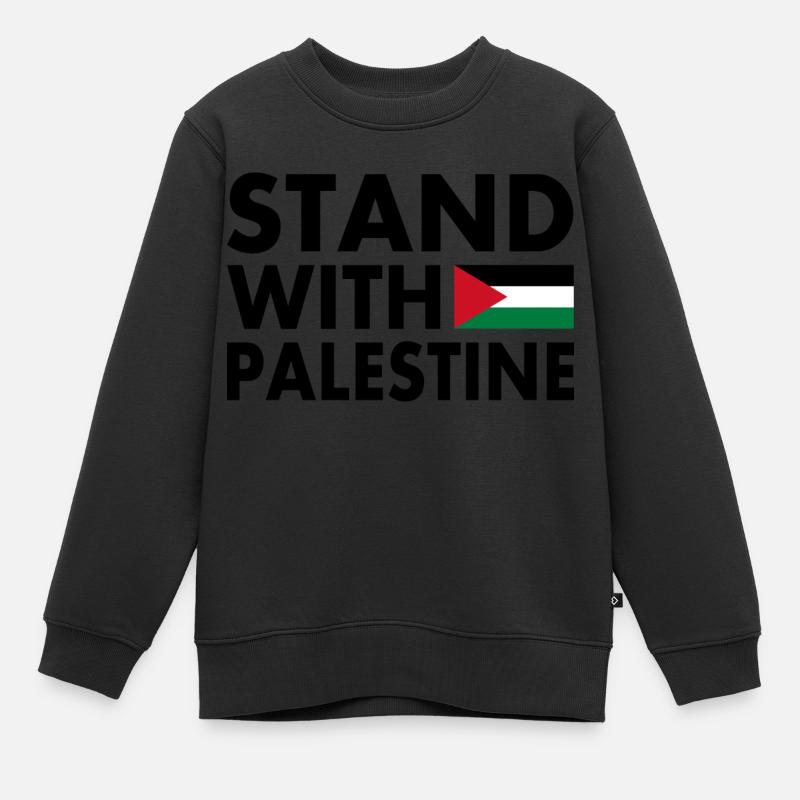 Palestine - Sweat Premium enfant bio - noir