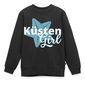 Küstengirl Ostsee Küste Nordsee Küste Spruch. - Kinder Premium Organic Sweatshirt - Schwarz - Vorne - AI Model Kid Female (0cm)