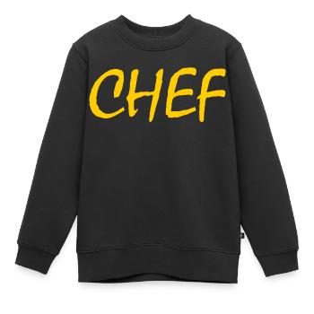 Chef - Kinder Premium Organic Sweatshirt - Schwarz - Vorne - AI Model Kid Female (0cm)