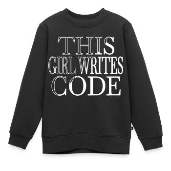 chemises spécialisées en informatique de santé humour - Sweat Premium enfant bio - noir - Devant - AI Model Kid Female (0cm)