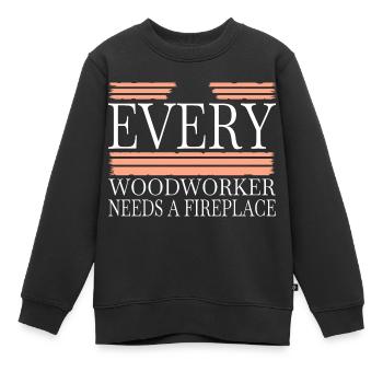 john carpenter job mason sayings hearbeat - Kinder Premium Organic Sweatshirt - Schwarz - Vorne - AI Model Kid Female (0cm)