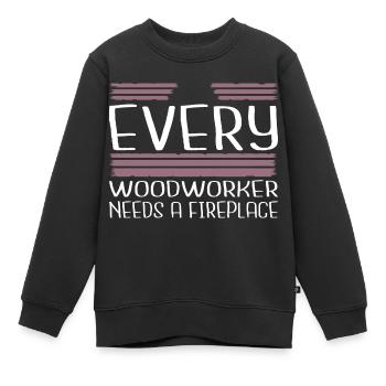 geek hobbyists lumber present logging plumber - Kinder Premium Organic Sweatshirt - Schwarz - Vorne - AI Model Kid Female (0cm)