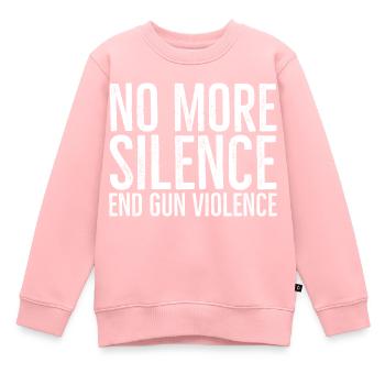 Kein Schweigen mehr, Waffengewalt beenden - Kinder Premium Organic Sweatshirt - Rosa - Vorne - AI Model Kid Female (0cm)