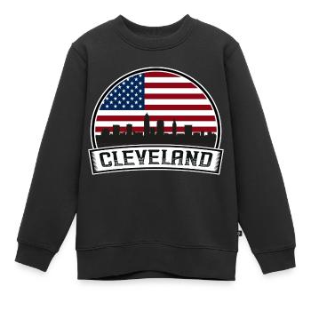 Horizon de Cleveland - Sweat Premium enfant bio - noir - Devant - AI Model Kid Female (0cm)